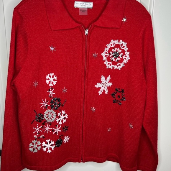 Allison Daley Snowflake Sweater Size PM/M - Picture 1 of 2